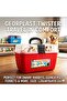 Twister Small Pet Transport Box – Blue Ventilated Travel Carrier for Hamsters, Guinea Pigs, Rabbits & Ferrets, Durable Portable Cage, 28×19×18 cm, Secure Lock Handle - 4