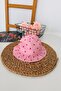 1-4 Years Old Heart Patterned Flounce Girls' Sun Hat - Pink - 2