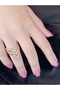 Gold, V Model, Zircon Stone Steel Ring