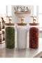 Bamboo Leak-Proof Glass Spice Jar with Deer Lid, 3-Piece Storage Set - 1250 Cc
