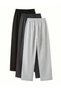 Set of 3/Pack Unisex Men'S/Women's Regular Fit/Comfortable Cut/Comfortable Fit Multi-Color Pipe/Straight Leg Sweatpants - 7