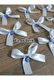 فيونكة من الساتان الأبيض مزينة بخرز العين الشريرة، للهدايا، الزفاف، الخطوبة، الختان، العلب، الهدايا التذكارية، 10 قطع - 4
