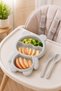Baby Feeding Plate, Food Plate, Divided Plate, Fork and Spoon Included, Bpa Free - 2