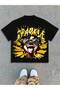 Sparkle Printed Oversize Crew Neck Summer T-Shirt - 2