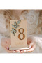 Wooden Flower Detailed Table Numberer
