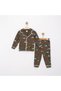 100% Cotton Long Sleeve Buttoned Car Patterned Soft Textured Bottom Top Girls Boys Unisex Baby Pajama Set - 2