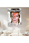 David Bowie Rolling Stones Wall Covering Wall Tapestry First Quality Satin Fabric Poster - 2