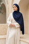 Modern Ring Pattern Jacquard Shawl Series Navy Blue - 2