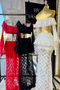 Madonna Collar Crop Slit Lace Skirt Set - 7
