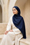 Modern Ring Pattern Jacquard Shawl Series Navy Blue