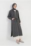 Zippered Hoodie with Drawstring Waist, Anthracite 26Yt712 - 2