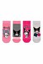Licensed Kuromi 4-Pack Girls' Booties Cotton Socks Daily Socks Gift Socks Cute Hero Socks Kr23085