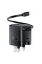 شاحن A129 GaN بقوة 65 واط مع كابل USB-C قابل للسحب مدمج (قابس بريطاني) - 8