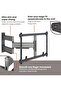 Vogel's TVM 5645 full-motion ultra-thin TV wall bracket for 40 43 45 50 55 60 65 70 75 77 inch TVs, Max. 99 lbs, Swivels up to 180°, Full-motion TV mount, Universally compatible, Black - 3
