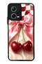 Xiaomi Redmi Note 12 5g Glossy Phone Case with Cherry Picnic Bow Design