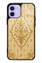 iPhone 12 Ivory Ottoman Gold Design Glossy Phone Case