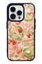 iPhone 14 Pro Blush Matcha Garden Design Glossy Phone Case