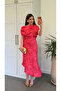 Fuchsia One-Shoulder Asymmetrical Floral Dress - 205385 - 2