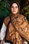 Petra Ethnic Pattern Shawl - Black Tan - 5