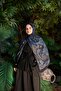 Petra Dolgun Ethnic Pattern Shawl - Cobalt blue Navy Blue