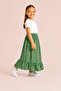 Girl's Long Skirt Summer Patterned Elastic Waist Comfortable Loose Skirt - 2