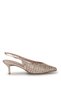 Elit Fls049-3438C Women's Classic Heeled Shoes Gold - 2