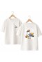 Beach Vibes Only Back and Front Chest Printed 100% Cotton Oversize Loose Regular Fit Crew Neck T-Shirt