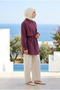 Women's Cape-Covered Lace-Up Hijab Tunic Shirt