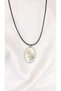 Natural Dried Flower Epoxy Pendant Oval Design Transparent Women's Necklace