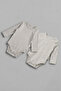 Set of 2 100% Cotton Long Sleeve Baby Snap Bodysuits - 2