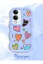 Vivo Y04 Compatible Case Camera Protector Blue Silicone Couple Phone Case Heart Pattern - 2