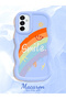 Samsung Galaxy M23 Compatible Case Camera Protector Blue Silicone Couple Phone Case Rainbow Pattern - 2