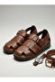 -Genuine Leather Men's Sandals - 3