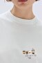 Women's Long Sleeve T-Shirt Coffee Muse Printed White – Stretchy Fabric, Comfortable Fit, Crew Neck - 4
