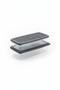3-Piece Refrigerator Organizer Storage Container Set 2.5 L + 1 L + 1 L Slim Lid Bpa Free Microwave Safe Freezer Container Gray - 6