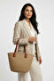 Summer Beach Bag Women's Camel Shoulder Strap Stylish Model |   Staple-Pressed Design, Suitable for Daily Use - 5