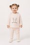 Girl's Hooded Knitwear Cardigan Trousers Set 23114