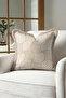 Art Deco Geometric Patterned Fringed Pillowcase - Eclectic Beige Cream Mink Tassel Throw Pillow Cover