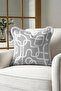 Abstract Striped Geometric Decorative Fringe Pillowcase - Elegant Abstract Gray Tassel Throw Pillow Cover - 6