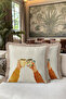 Coffee Cup Design Fringed Pillowcase - Warm Eclectic Cream Mink Tassel Throw Pillow Cover