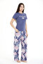 Women's Floral Patterned 100% Viscose Pajama Set - 5