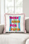 Pop Art Colorful Lettering Pattern Fringed Pillowcase - Retro Love Themed Bohemian Tassel Throw Pillow Cover - 3