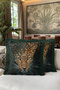 Exotic Leopard Safari Fringe Pillowcase - Wild Jungle Brown Green Tassel Throw Pillow Cover - 3