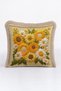 Floral Daisy Sunflower Fringed Pillowcase-Botanical Bohemian Yellow Cream Mink Tassel Throw Pillow Cover - 5