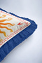 Bohemian Italian Soleil Sun Fringed Pillowcase - Retro Yellow Blue Navy Tassel Throw Pillow Cover - 8