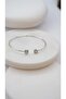 Heart Stone Detail Thin Cuff Bracelet - 3