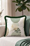 Tropical Palm Leaf Fringed Pillowcase-Botanical Bohemian Green Beige Black Tassel Throw Pillow Cover - 6