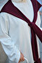 Women's Shoulder Scarf Detailed Suit Set in Burgundy - 5