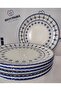 Porcelain Oya 25 cm 6 Pieces Serving Plate