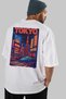 Tokyo Japan White Oversize Country City Back Printed Unisex T-Shirt 100% Cotton Premium - 7